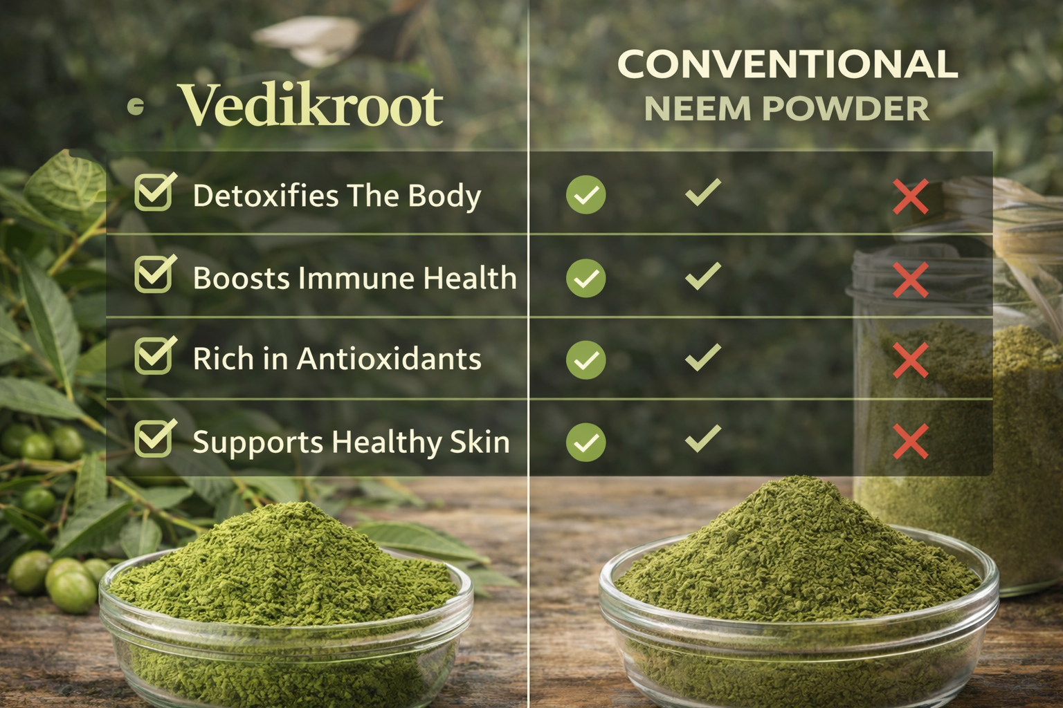 Vedikroot 100% Natural & Chemical free Neem Powder
